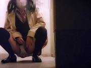 Crossdresser【女装】制服コスで露出オナニーして大量射精 8/16
