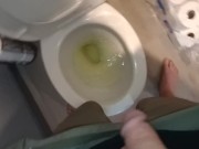 Guy from NASA takes a leak
