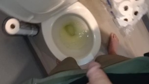 Guy from NASA takes a leak