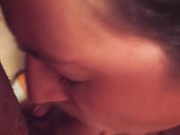 From soft to cumming in my mouth in under 2min real life stepbrother wanted a bj in my room 10/16