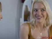 Blonde Girls Have First Girl On Girl Sex 2/16