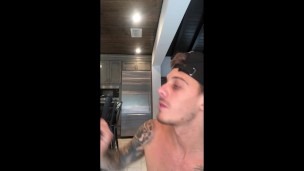 Showing a fan how he used a condom and gave him a big cumshot