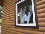 Rich bitch fucks the gardener while her husband is asleep 1/16