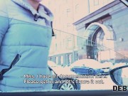 Debt4k. Debtor With Own Face And Fake Boobs Enjoys Hot Sex With Loan Shark 3/16