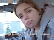 Debt4k. Debtor With Own Face And Fake Boobs Enjoys Hot Sex With Loan Shark 5/16