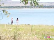 Natali Quinn seduces random guys next to the San Juan lake 10/16