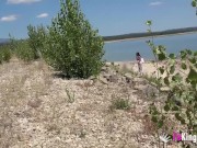 Natali Quinn seduces random guys next to the San Juan lake 11/16