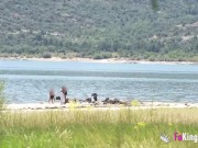 Natali Quinn seduces random guys next to the San Juan lake 6/16