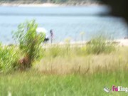 Natali Quinn seduces random guys next to the San Juan lake 7/16