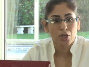 SAHARA KNITE - Sahara is in the interviewing process but her pussy juices are flowing like crazy 5/16