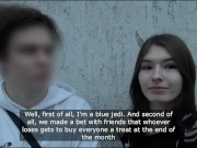 Sexy girl brought an stranger guy to orgasm so that he went to the dark side in no nut november... 1/16
