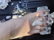 Wet, sticky and creamy feet while I smash Klondike bars on my break pedal 3/16