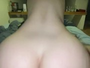 Big ass slut riding hard on cock 10/16