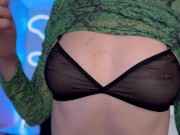 sucks a dildo and jumps on it with her wet pussy in stockings 9/16