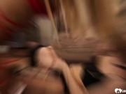 Kinky babes use a strapon during their session 14/16