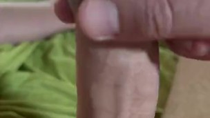 Juicy cock full of precum slowly wanked 💦
