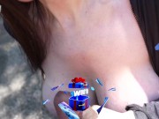 morena peituda se exibindo e fazendo boquete na avenida | Victoria RC | LP Produções 12/16