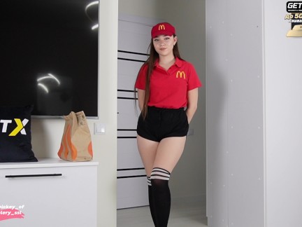Called a delivery girl and offered her sex.