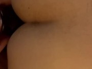 Girl fucks boyfriend with different dildos 11/16