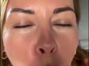 Sloppy blowjob with fake cum 1/16