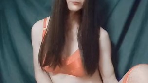 男の娘オナニ－Japanese crossdresser teasing