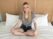 This very cute and petite blonde with a trimmed cunt gets fucked 1/16