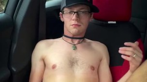 Rainy day Jack off in Target parking lot