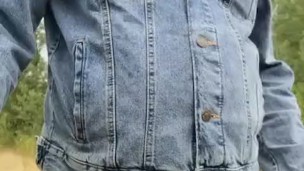 walks in transparent shorts and pisses in them