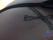 Amateur babe on date, drive and blowjob in car roadhead POV, hairy bush 16/16