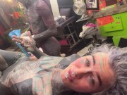 Girl gets fucked from Tattoo Artist after the session in the Studio 5/16