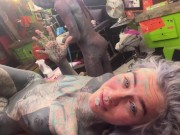 Girl gets fucked from Tattoo Artist after the session in the Studio 6/16