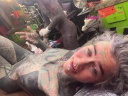 Girl gets fucked from Tattoo Artist after the session in the Studio 8/16