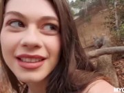 MYGF - Marina Woods & Ken , J. Jay Meet Up And Go In The Secluded Park To Try Some Public Fuck 2/16