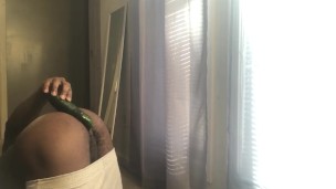 College teen shoves cucumber up his ass