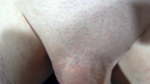 Kudoslong naked close-up his erect cock is shaved smooth he wanks looking down at the camera