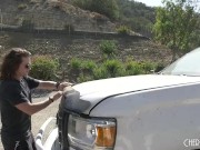 Step sister Aubree Valentine Tempts Her Step-brother Into Hardcore In the Pickup Truck 3/16
