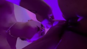 Lesbian Eats Ass + Wet Pussy From Behind With A Dildo.