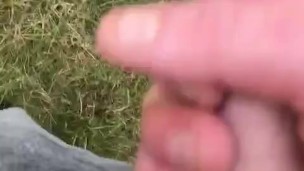 Jerking off my little dick by the road in Somerset countryside