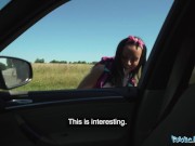 Public Agent Hitchiker agrees to let him fuck her pussy for a ride 4/16