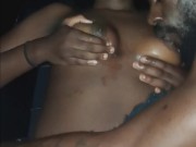 SENSUAL SUCKING ON SOFT LIL CHOCOLATE TITS!!!!!!! 11/16