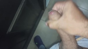 masturbating at the door thinking about the neighbor