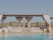 WOWGIRLS Amazing blonde girl Freya Mayer getting fucked by this lucky dude by the pool 7/16