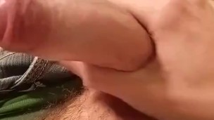 Guy masturbates dick