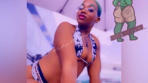 Trini chilling pool side