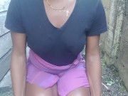 EBONY PEE OUDOOR TO SEDUCES NIGHBOUR HUSBAND 1/16