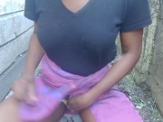 EBONY PEE OUDOOR TO SEDUCES NIGHBOUR HUSBAND 7/16