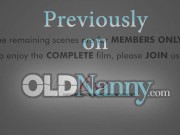 AGEDLOVE Josephine James frees cock from Chris from his boxers 11/16