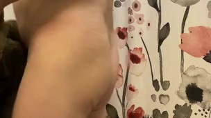 Virgin Anal Twink cut big cock dries off after shower