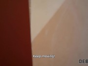 DEBT4k. Lovely shopaholic nailed by debt collector in husband's presence 2/16