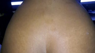 petite ebony teen sits on a huge BBC and rides it like a pro